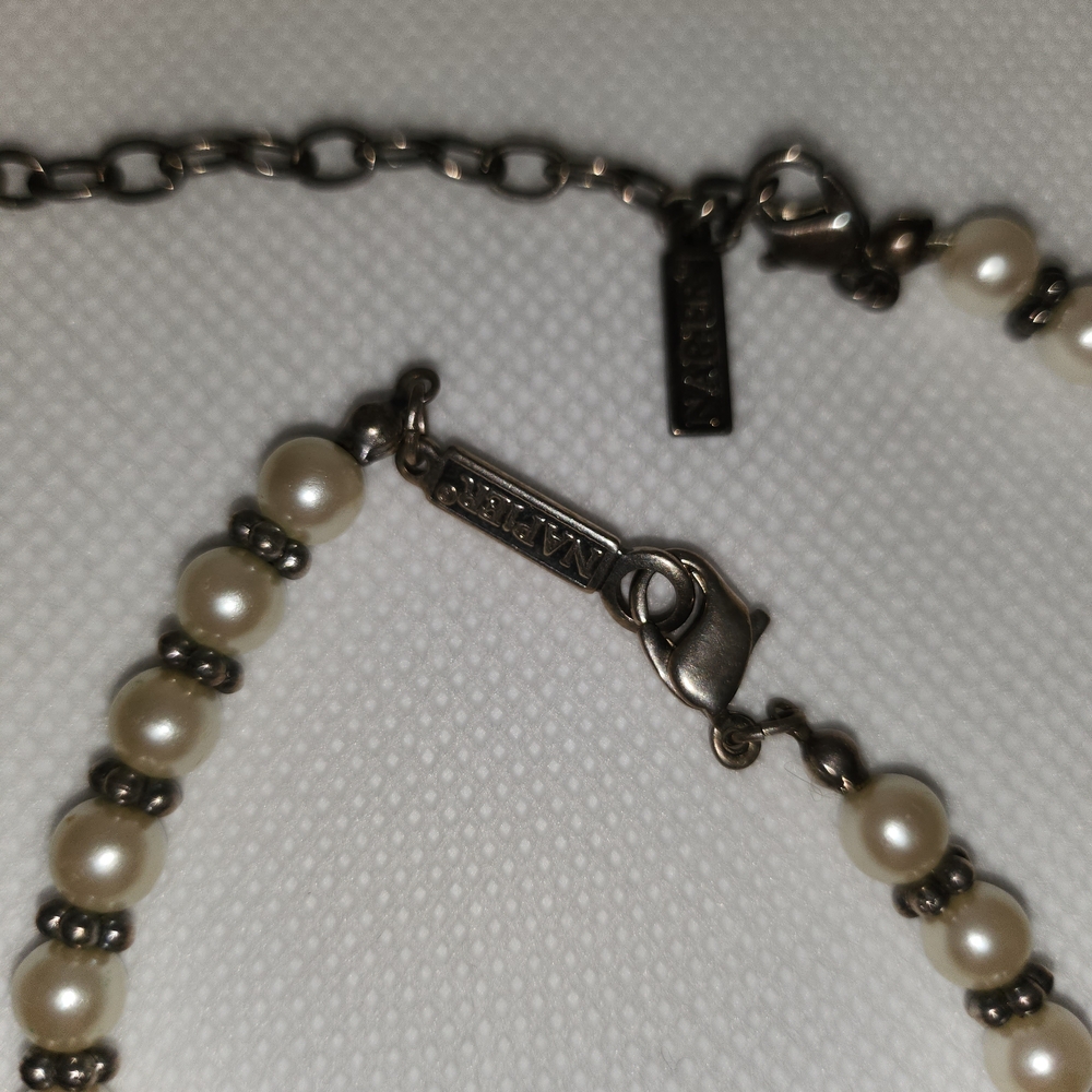 Elegant Silver and Pearl Necklace by Napier